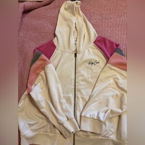 Rip Curl Women's Hoodie in Cream and Pink